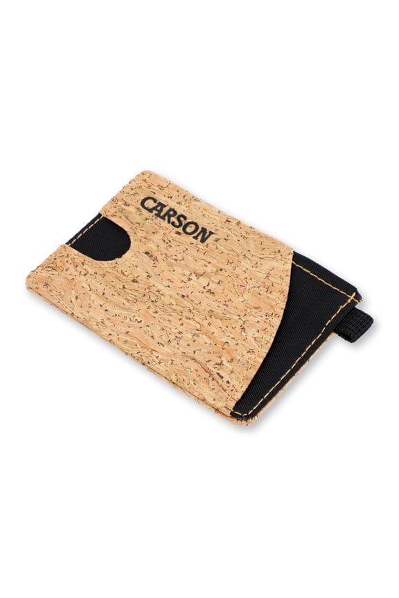 CorkTek Black Cork Travel Wallet Compact, Made from Organic Cork Material (EW-30BK)
