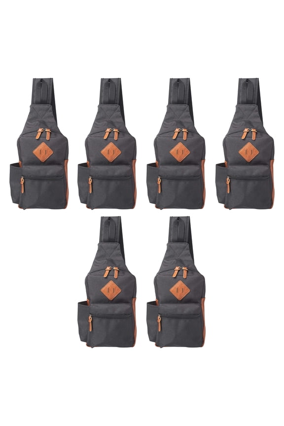 Carson Crossbody Shoulder Bag Set of 10, Bulk Pack - Perfect for Employees, Students, And For Everyday Use - Black