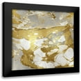 thumbnail image 1 of Carson, Danielle 12x12 Black Modern Framed Museum Art Print Titled - Marbleized in Gold and Silver, 1 of 5