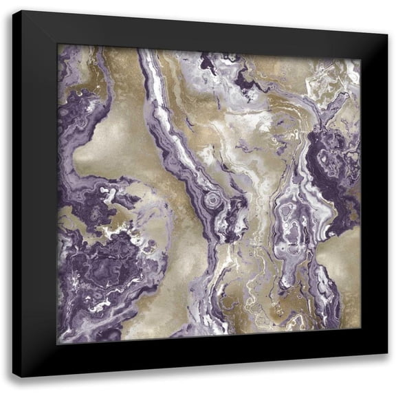 Carson, Danielle 12x12 Black Modern Framed Museum Art Print Titled - Onyx Amethyst