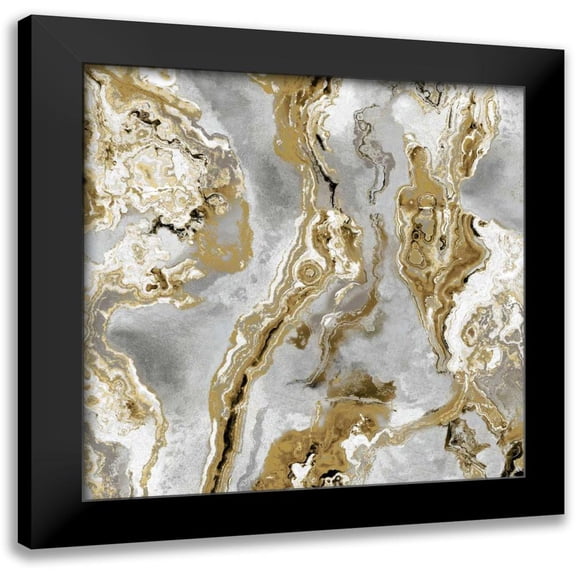 Carson, Danielle 12x12 Black Modern Framed Museum Art Print Titled - Onyx Silver