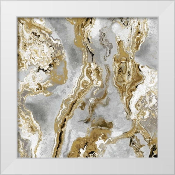 Carson, Danielle 12x12 White Modern Wood Framed Museum Art Print Titled - Onyx Silver