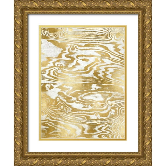 Carson, Danielle 12x14 Gold Ornate Wood Framed with Double Matting Museum Art Print Titled - Golden Movement IV
