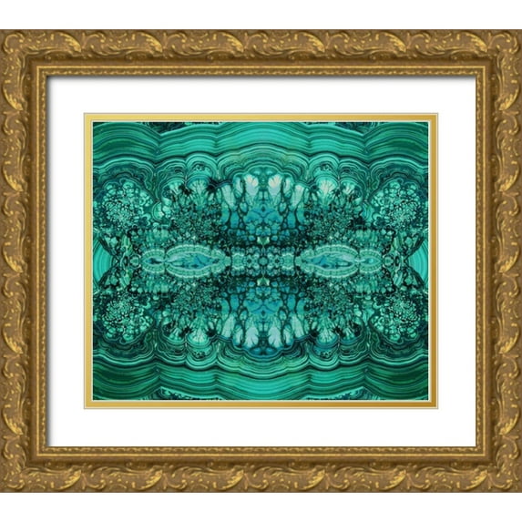 Carson, Danielle 14x12 Gold Ornate Wood Framed with Double Matting Museum Art Print Titled - Majestic Malachite