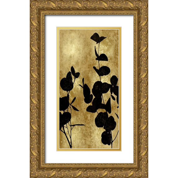Carson, Danielle 14x24 Gold Ornate Wood Framed with Double Matting Museum Art Print Titled - Nature Panel Black on Gold I