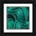 thumbnail image 1 of Carson, Danielle 15x15 Black Ornate Wood Framed with Double Matting Museum Art Print Titled - Malachite in Green and Blue, 1 of 4