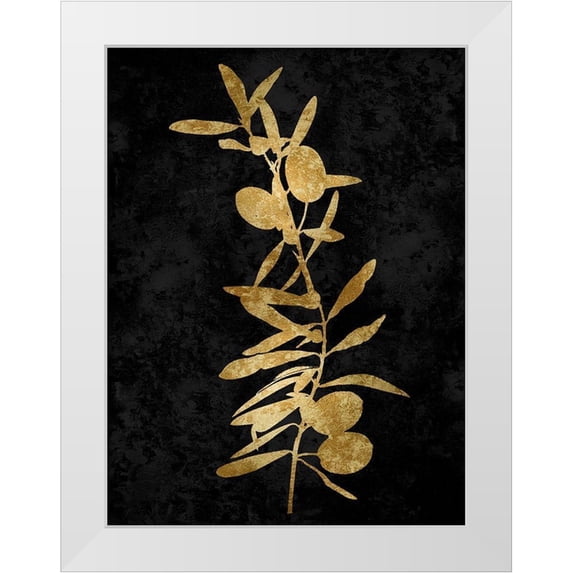 Carson, Danielle 19x24 White Modern Wood Framed Museum Art Print Titled - Nature Gold on Black IV
