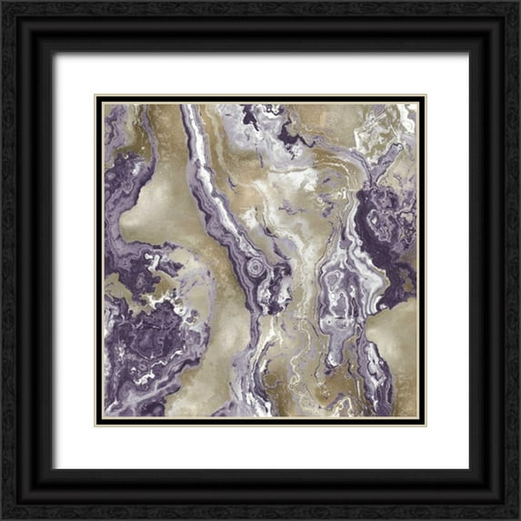 Carson, Danielle 20x20 Black Ornate Wood Framed with Double Matting Museum Art Print Titled - Onyx Amethyst