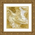 thumbnail image 1 of Carson, Danielle 20x20 Gold Ornate Wood Framed with Double Matting Museum Art Print Titled - Marbleized in Gold and Silver, 1 of 4