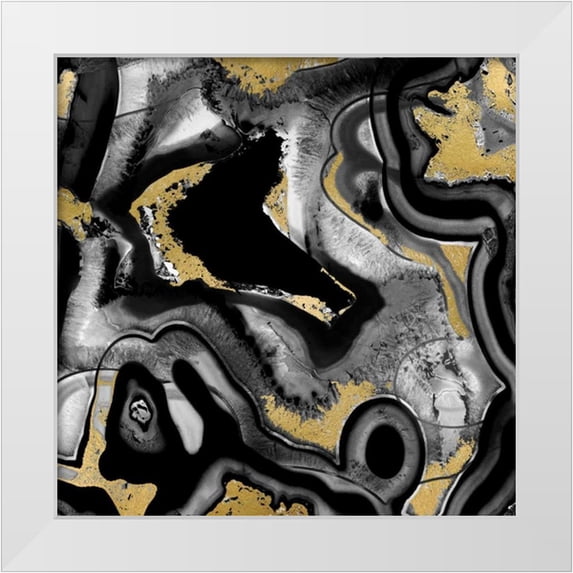 Carson, Danielle 20x20 White Modern Wood Framed Museum Art Print Titled - Agate Noir II