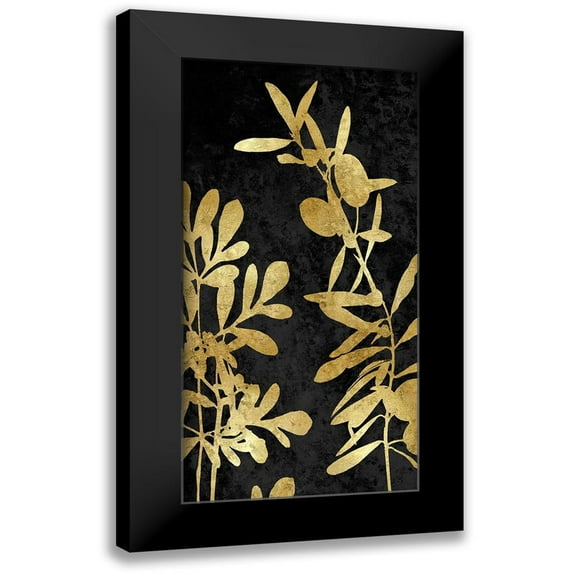Carson, Danielle 9x14 Black Modern Framed Museum Art Print Titled - Nature Panel Gold on Black III