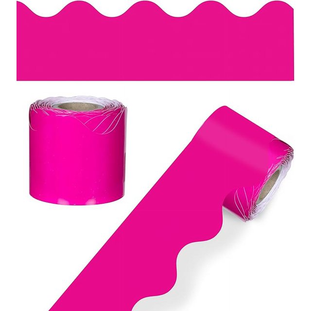 Carson Dellosa 36 Ft Scalloped Hot Pink Bulletin Board Borders