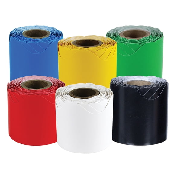 Carson Dellosa 36' Primary Colors 6 Pack Rolled Bulletin Board Border Set (6 border sets)