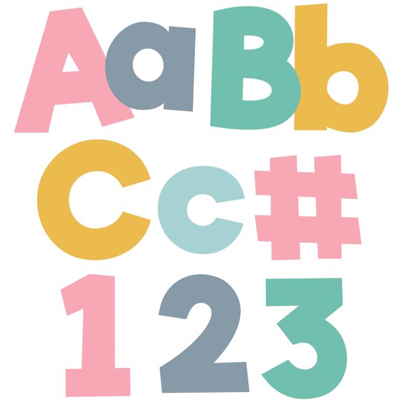 Carson Dellosa 4in Boho Combo Pack Bulletin Board Letters (219 pieces)