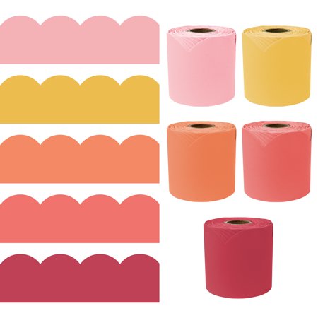 Carson Dellosa 65' Boho Sunrise 5 Pack Rolled Bulletin Board Border Set (5 rolled borders)