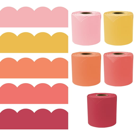 Carson Dellosa 65' Boho Sunrise 5 Pack Rolled Bulletin Board Border Set (5 rolled borders)