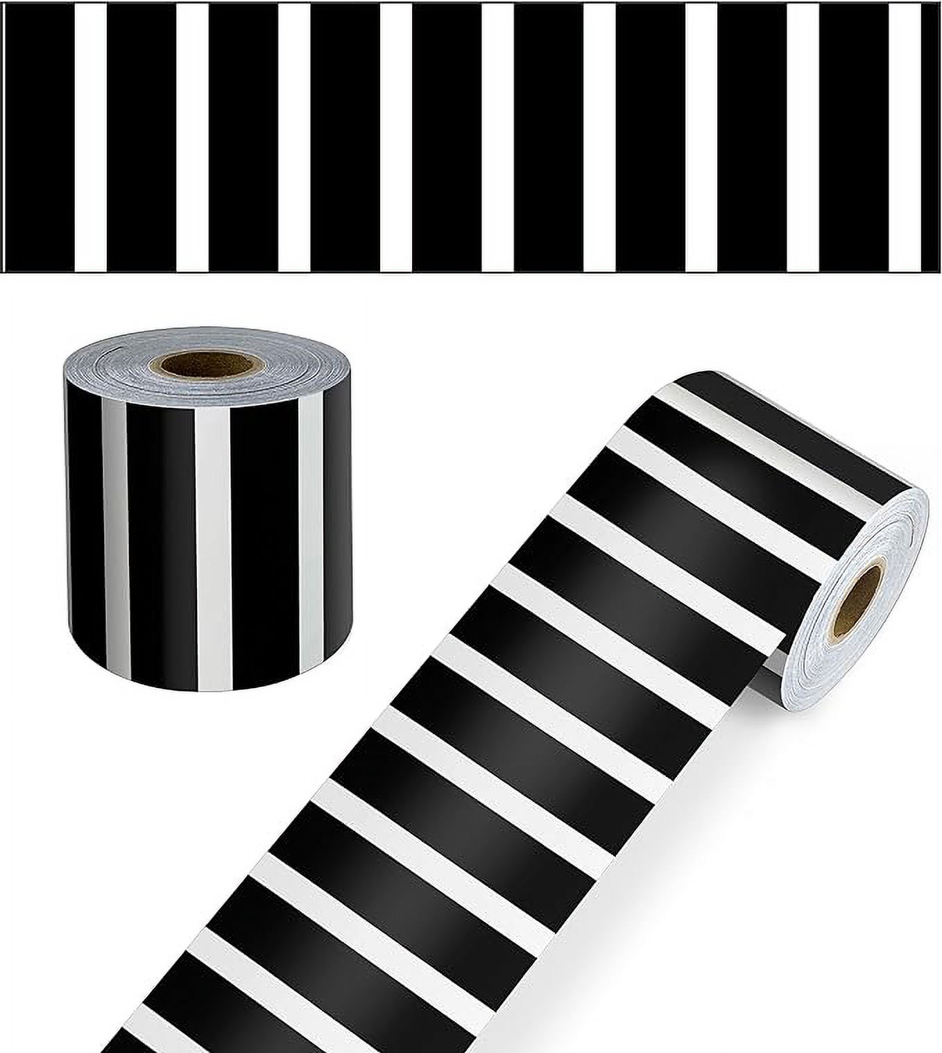 Carson Dellosa 65 Feet Black & White Stripes Bulletin Board Borders