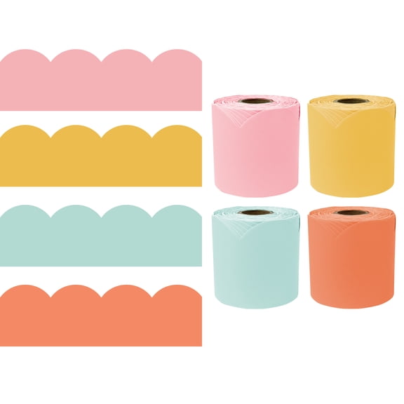Carson Dellosa 65' Groovy 4 Pack Rolled Bulletin Board Border Set (4 rolled borders)