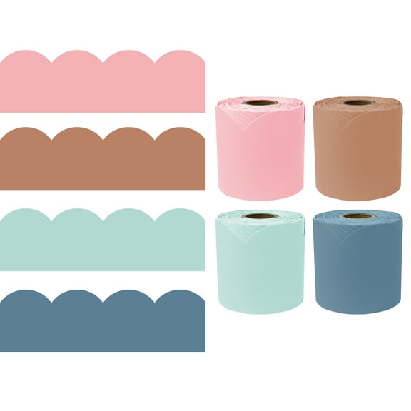 Carson Dellosa 65' Modern Boho 4 Pack Rolled Bulletin Board Border Set (4 rolled borders)