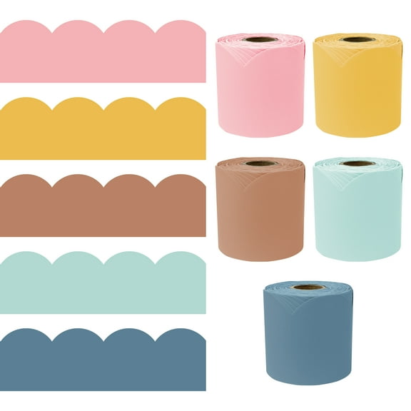 Carson Dellosa 65' Modern Boho 5 Pack Rolled Bulletin Board Border Set (5 rolled borders)