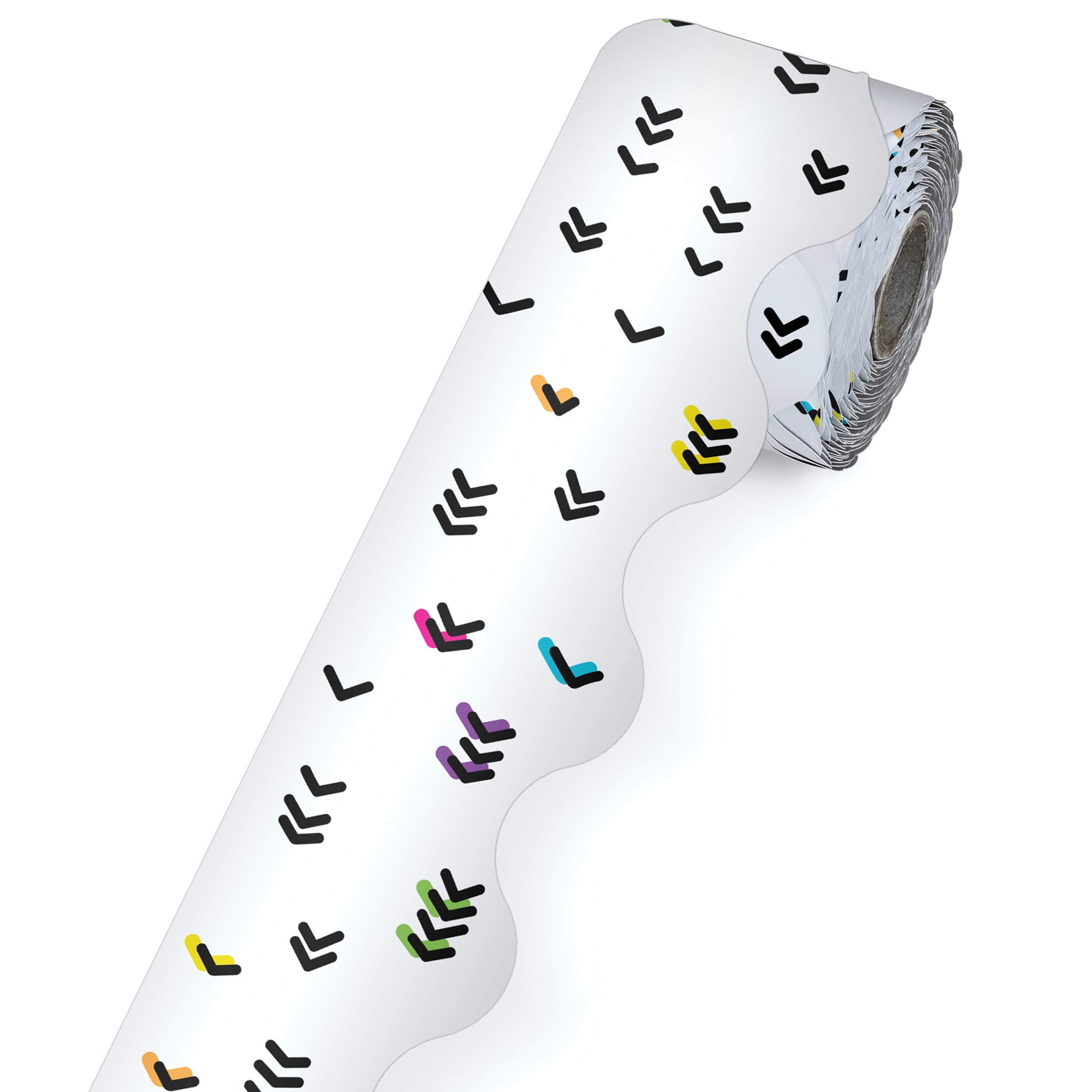 Carson Dellosa 65' Rainbow Doodles Rolled Scalloped Bulletin Board ...