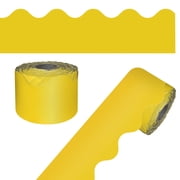 Carson Dellosa 65 Yellow Rolled Scalloped Bulletin Board Borders 1 roll
