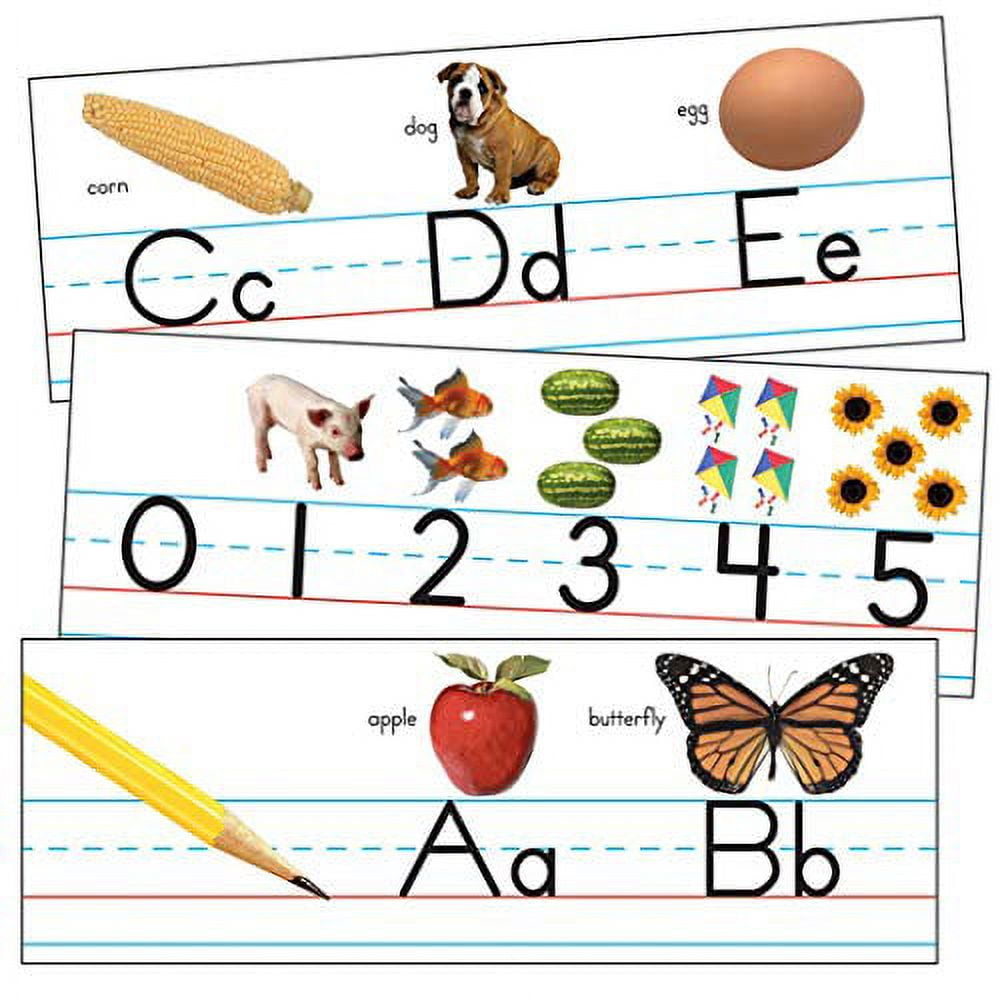 Carson Dellosa Alphabet and Number Line Bulletin Board Setâ€”Alphabet