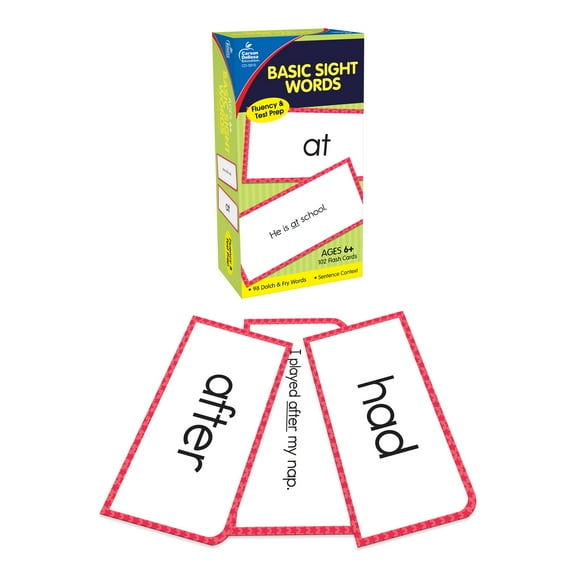 Carson Dellosa Basic Sight Words Flash Cards (102 cards) Grade 1-3