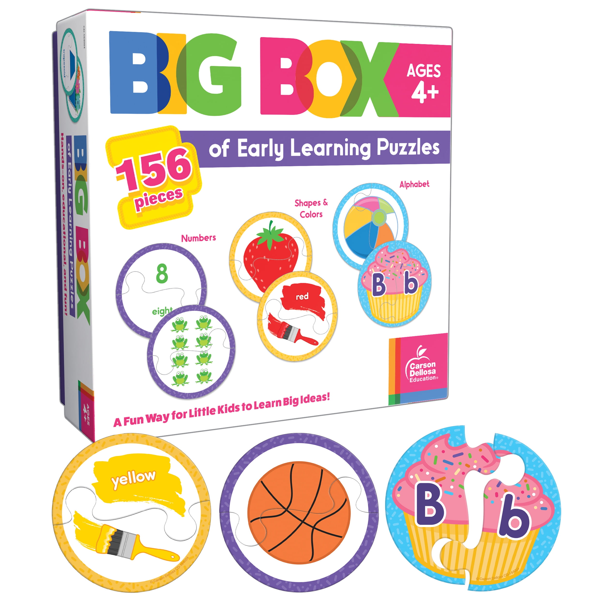 Carson Dellosa Big Box of Early Learning Puzzle (156 pieces) Grade PK-1 ...