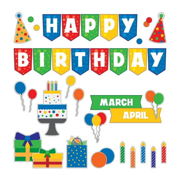 Carson Dellosa Birthday Fun Bulletin Board Set (106 pieces)