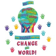 Carson Dellosa Education One World Together We Can Change the World Bulletin Board Set, 47 Pieces
