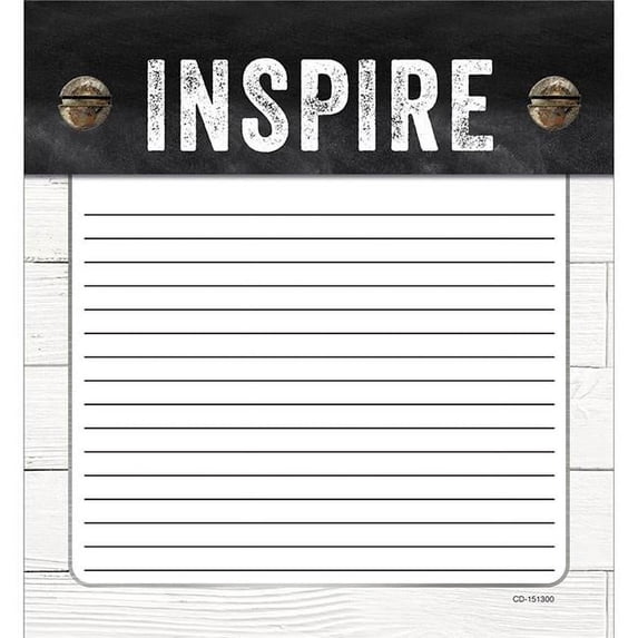 Carson Dellosa CD-151300-6 Schoolgirl Style Industrial Chic Shiplap Notepad - 6 Each