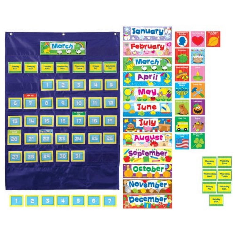 Carson-Dellosa CD-158156 Deluxe Calendar Pocket Chart - Walmart.com