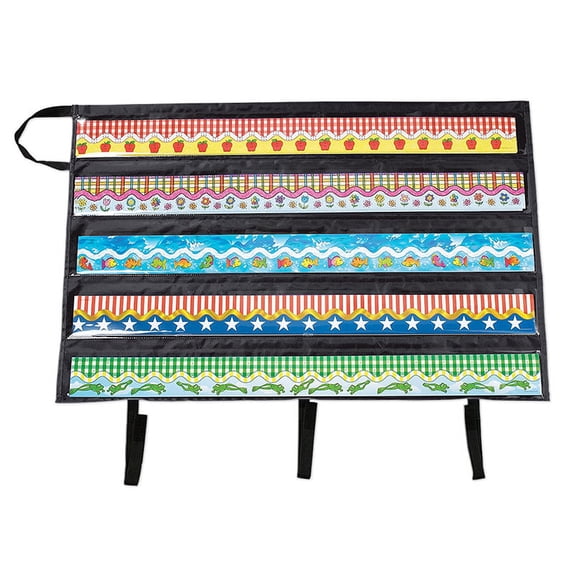 Carson Dellosa CD-158182 Border Storage - Black Pocket Chart Storage