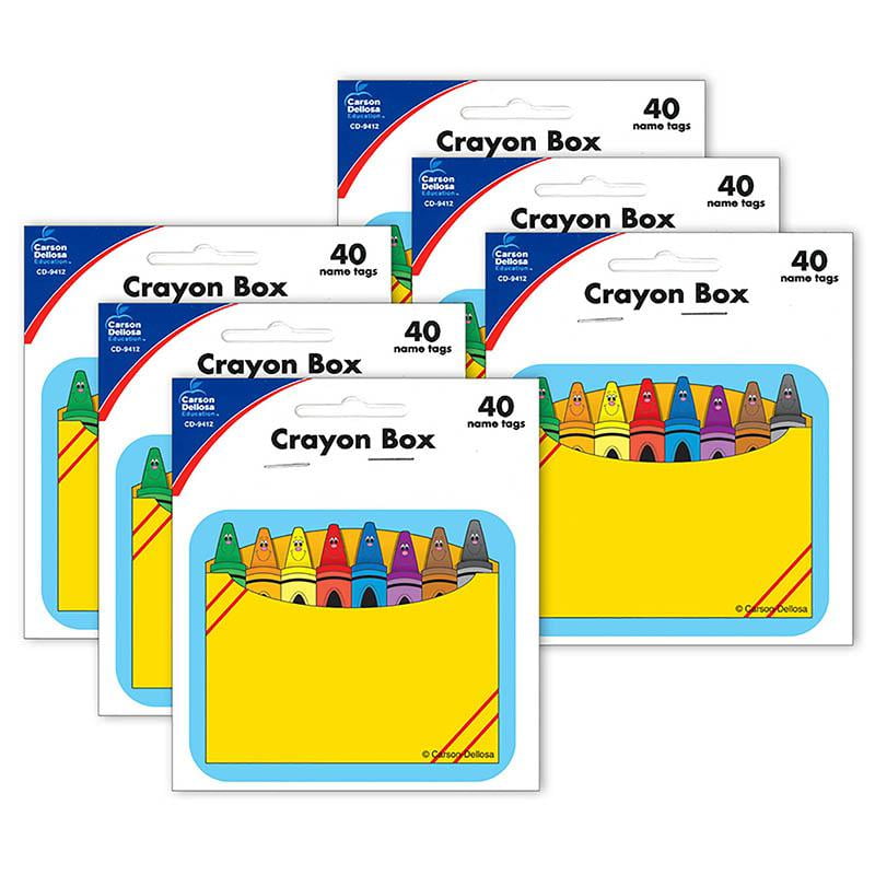 Carson-Dellosa Carson Dellosa Education Crayon Box Name Tags 3" x 2.5 ...