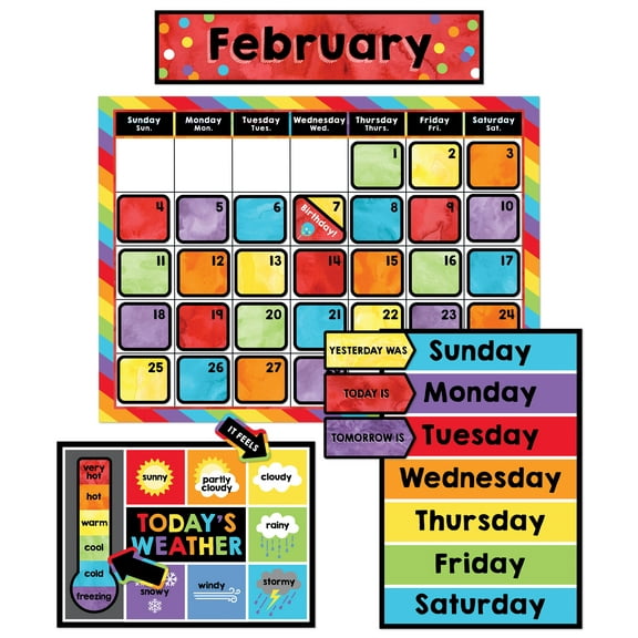 Carson Dellosa Celebrate Learning Calendar Bulletin Board Set (86 pieces)