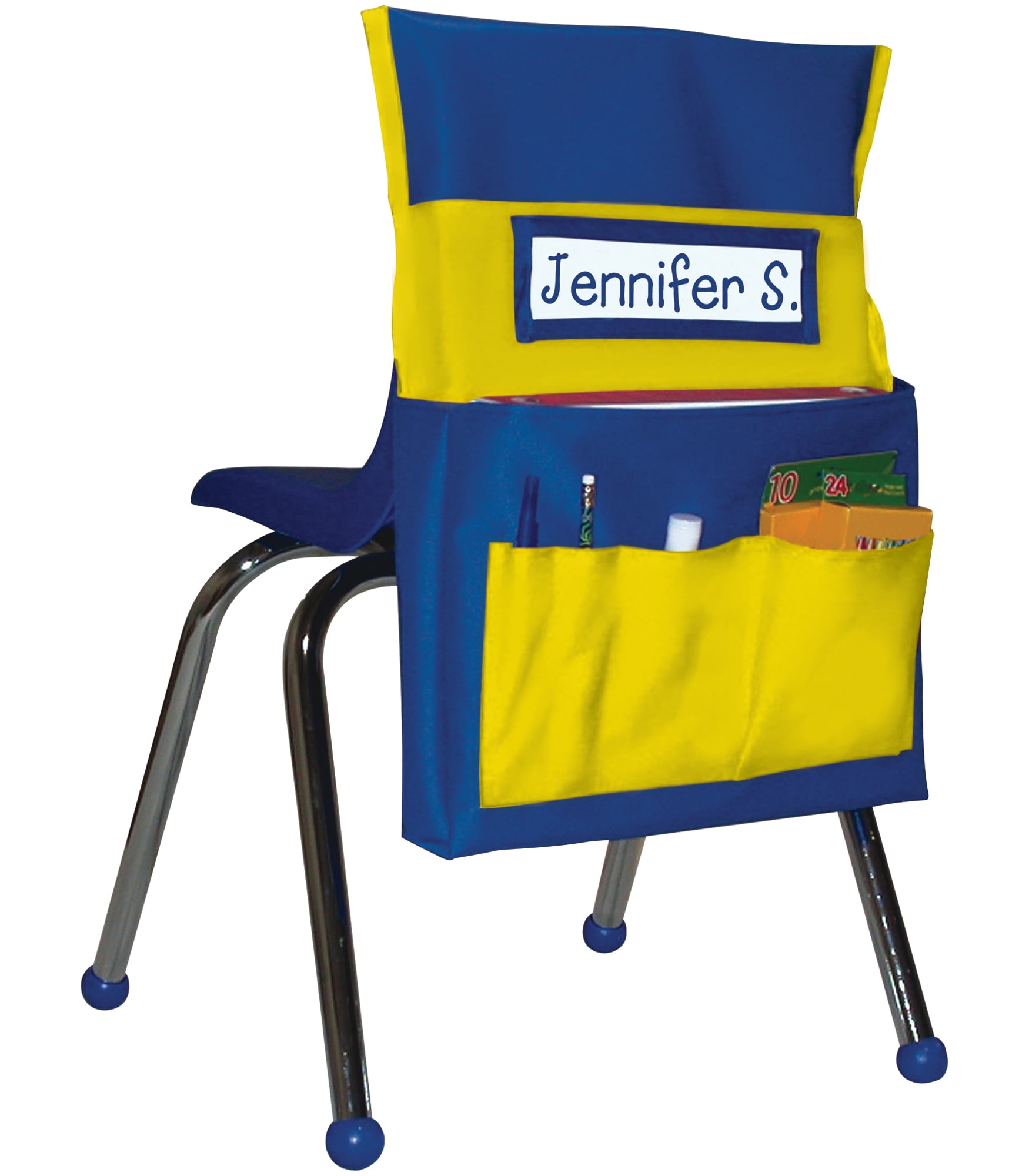 Carson Dellosa Chairback Buddy™ Blue and Yellow Pocket Chart Storage (1 ...
