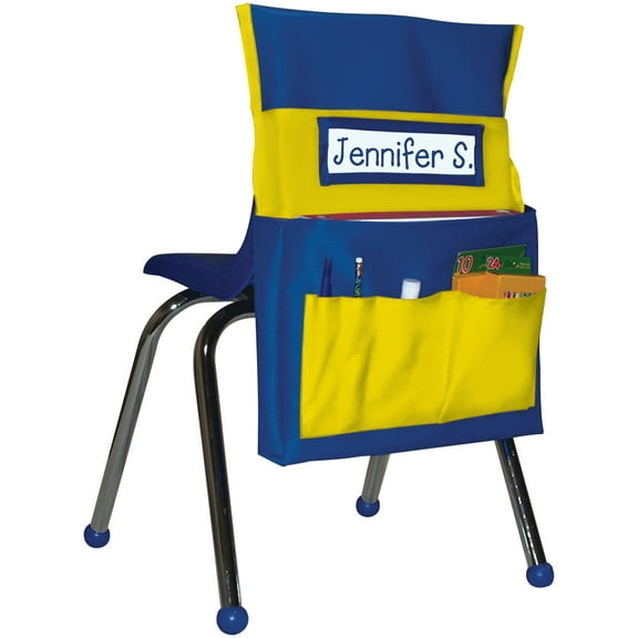 Carson Dellosa Chairback Buddy Blue and Yellow Pocket Chart Storage (1 piece)