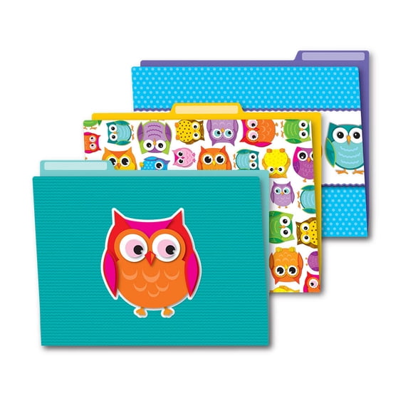 Carson Dellosa Colorful Owls File Folders (6 folders)