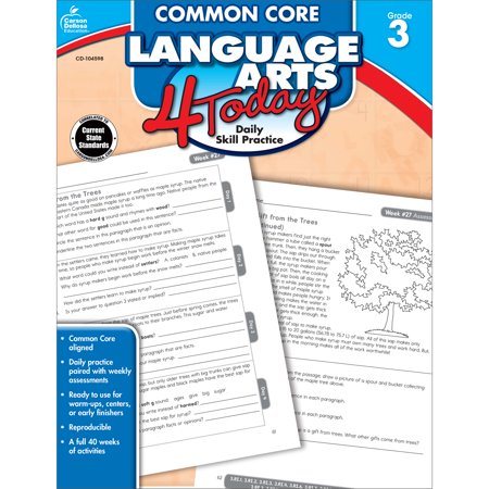 Carson Dellosa Common Core 4 Today Common Core Language Arts 4 Today Workbook (96 pages) Grade 3