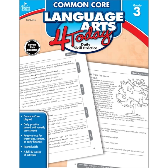 Carson Core Carson Dellosa Common Core 4 Today Common Core Language Arts 4 Today ...