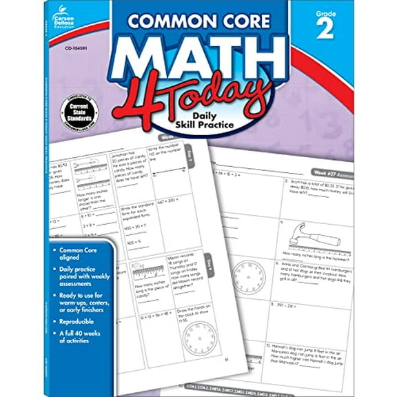 Pre-Owned Common Core Math 4 Today, Grade 2: Daily Skill Practice Volume 5 (Paperback) 162442600X 9781624426001