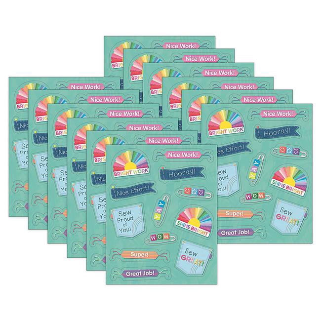 Carson Dellosa CD-168332-12 Crafty & Cool Motivational Stickers, Small ...