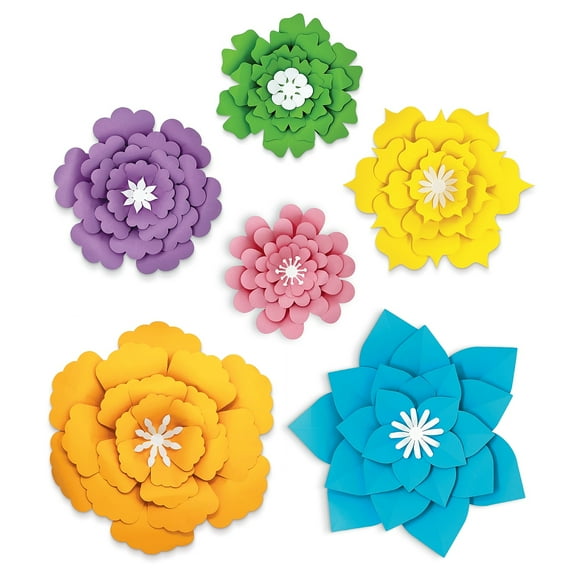 Carson Dellosa Creatively Inspired Paper Flower 3D Decorations 6/Pack (107010)