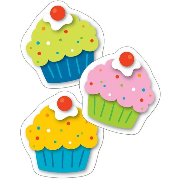 Carson Dellosa Cupcakes Assorted Mini Cutouts (36 cut-outs)