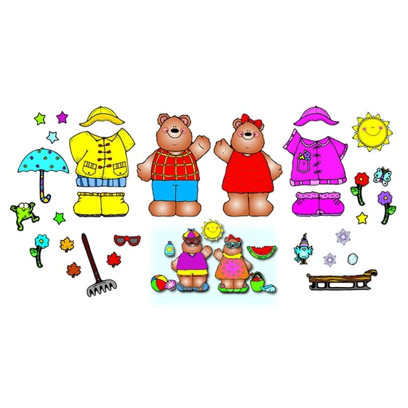 Carson-Dellosa D.J. Inkers Bulletin Board Set - Mr. & Mrs. Weather Bears