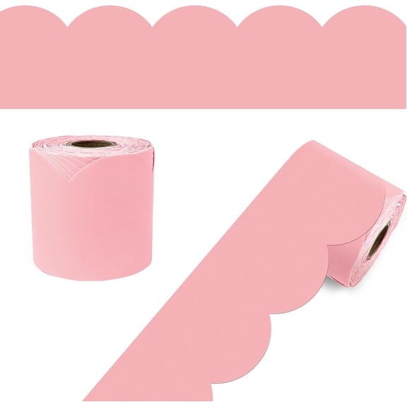 Carson Dellosa Dusty Rose Pink Board Border Roll for Classroom Decor, 65Ft