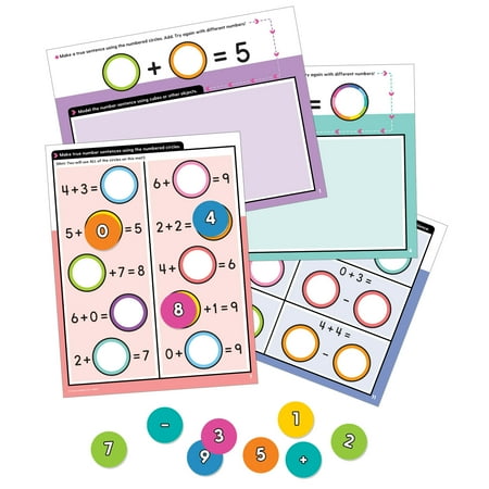 Carson Dellosa Edu-Clings Silicone Center: Number Sentences Math Manipulative (22 pieces) Grade K-2