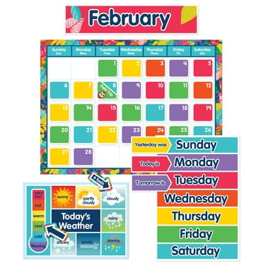 Carson Dellosa Education 1 World Calendar Bulletin Board Set, Multicolor