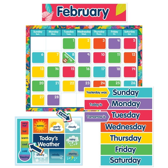 Carson Dellosa Education One World Calendar Bulletin Board Set, 134 Pieces